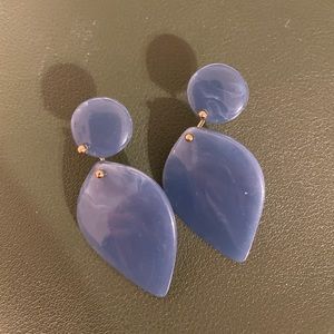 Blue geometric Fossil earrings